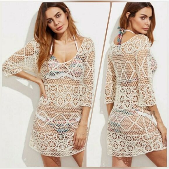 No Brand Other - NEW Scoop Neck Woven Bathing Suit Beach Cover Up